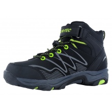 Hi-Tec Hiking Shoes Blackout Mid WP (waterproof) black/lime Children